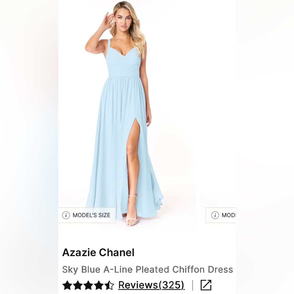 Azazie Chanel dress in Sky Blue